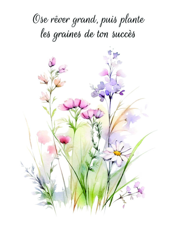 Cartes en papier à planter – Aquarelle & Citation inspirante – Image 7