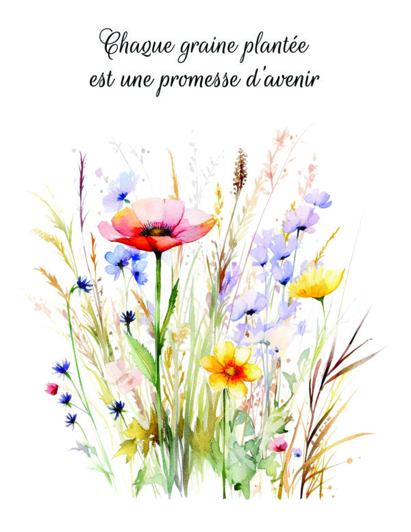 Cartes en papier à planter – Aquarelle & Citation inspirante – Image 12