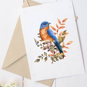 Carte en papier à planter- Blue bird