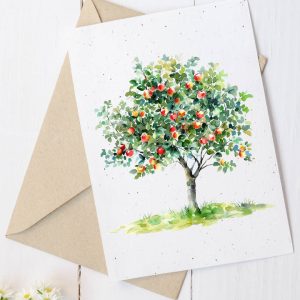 Carte en papier à planter- Pommier