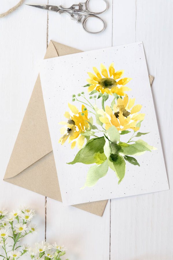 Carte en papier à planter- Collection Tournesol_01