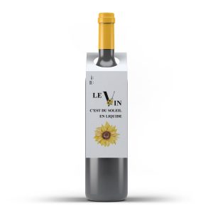 Étiquettes (x3) en papier à planter pour bouteille - Le vin c'est du soleil en liquide
