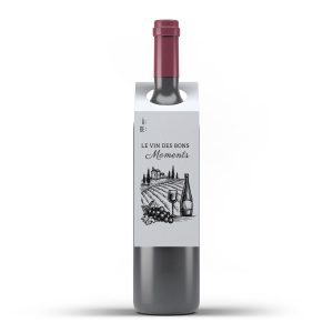 Étiquettes (x3) en papier à planter pour bouteille - Le vin des bons moments