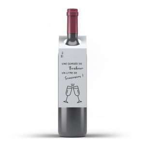 Étiquettes (x3) en papier à planter pour bouteille - Une gorgée de bonheur un litre de souvenirs